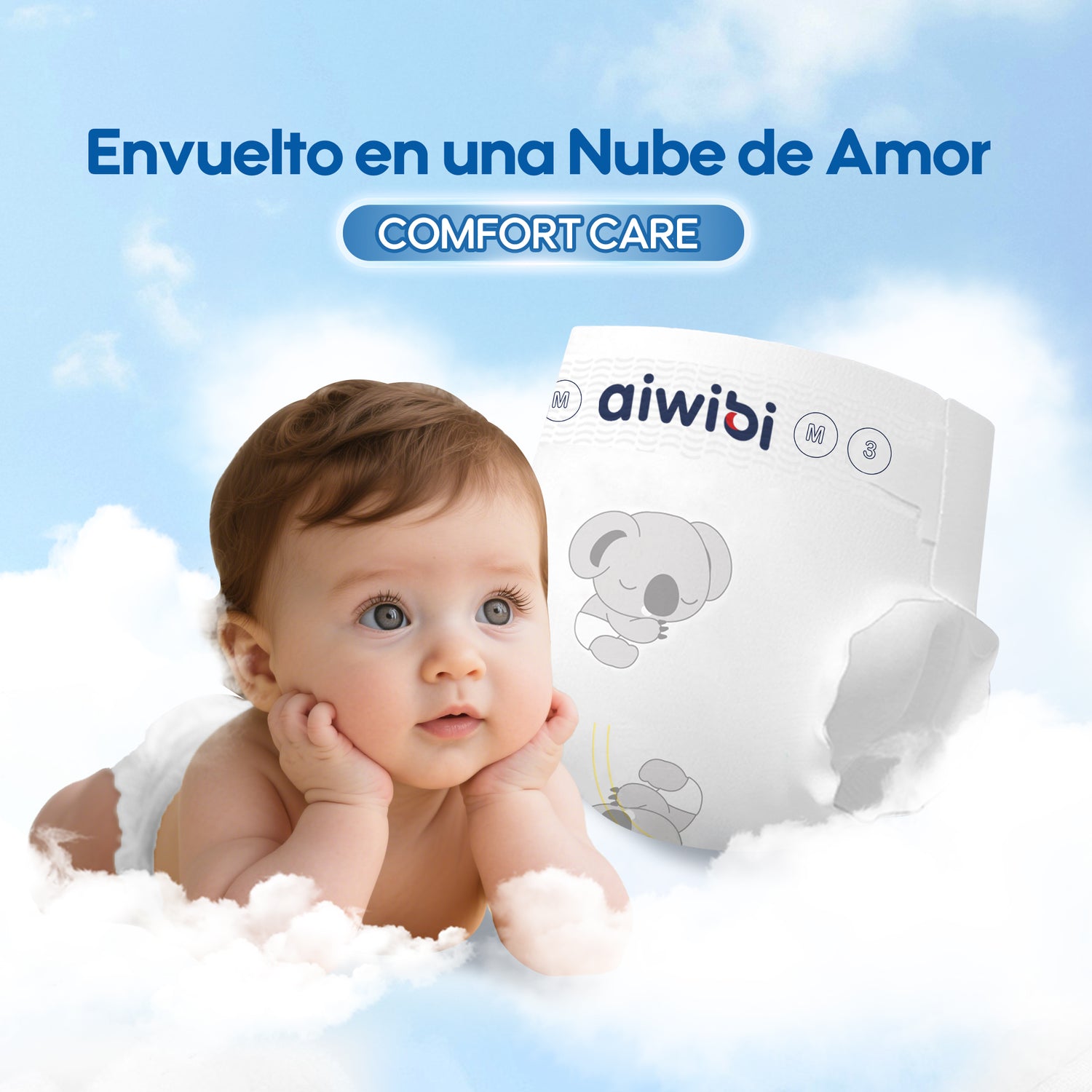 Pañales para Bebés Comfy Care Talla (P,M,G,XG,XXG,XXXG) Paquete 50un.