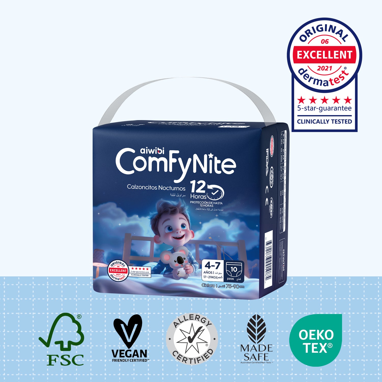 Calzoncitos Nocturnos para Niños Mayores Talla (S/M,L/XL)