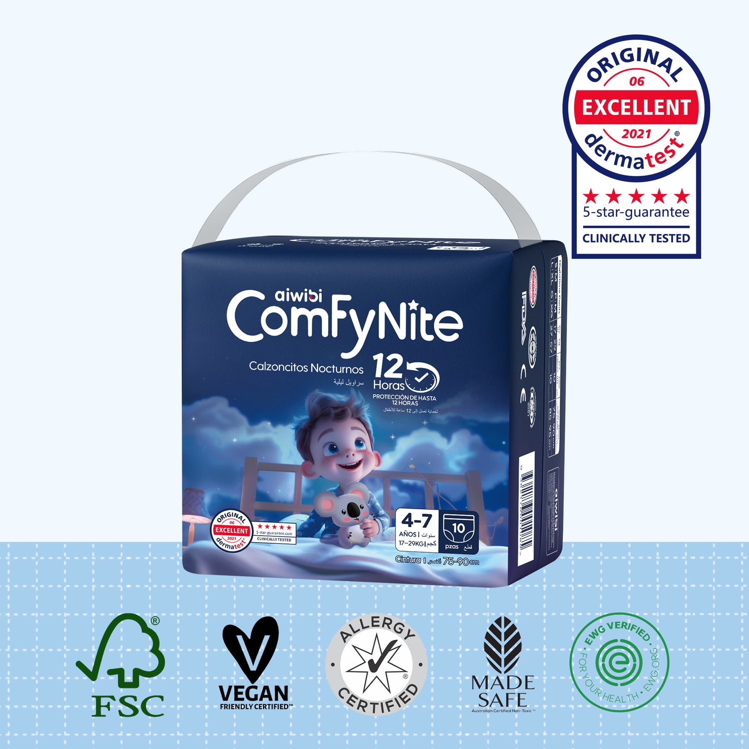 Calzoncitos Nocturnos para Niños Mayores Talla (S/M,L/XL)