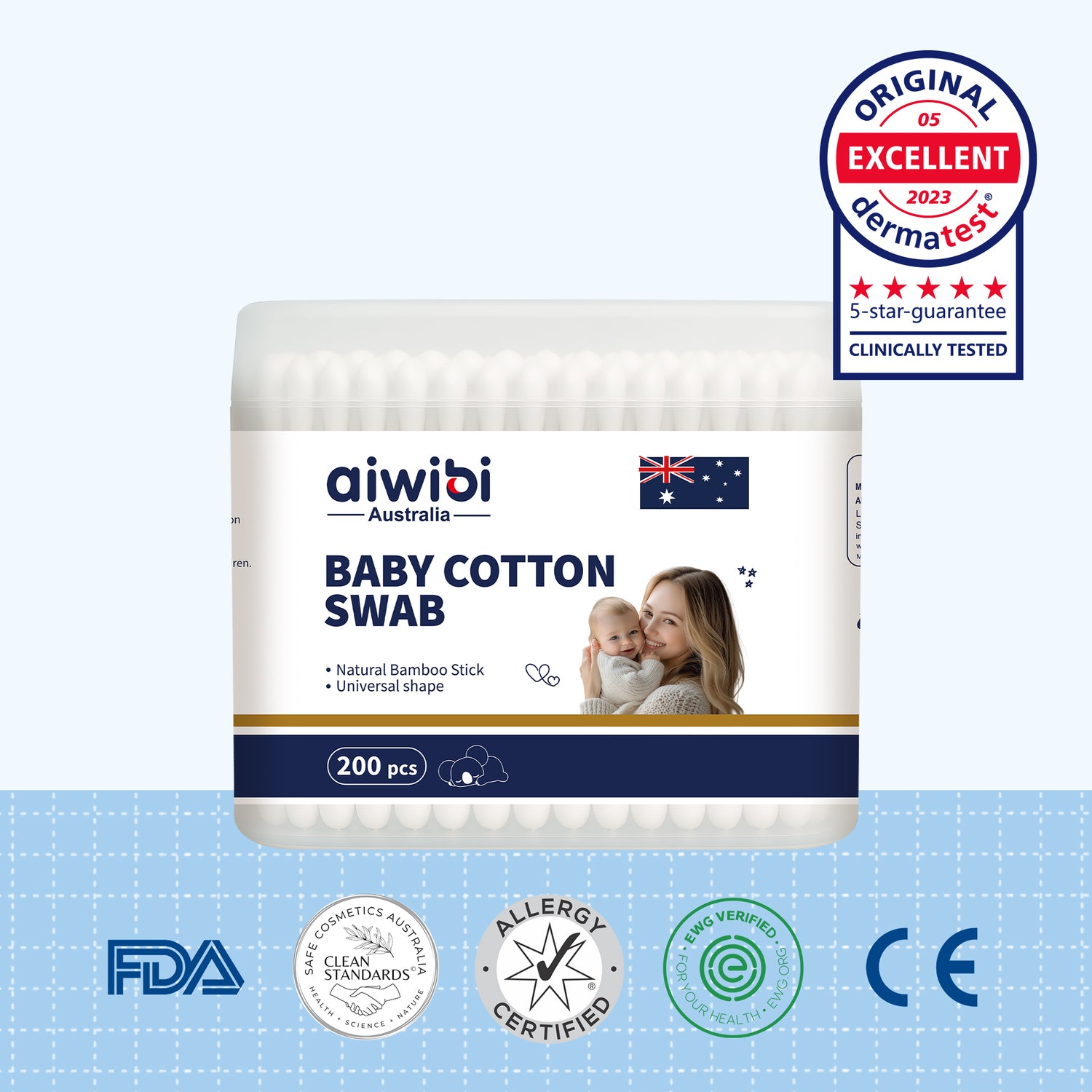 Bastoncillos de algodón (forma redonda) 200 unidades