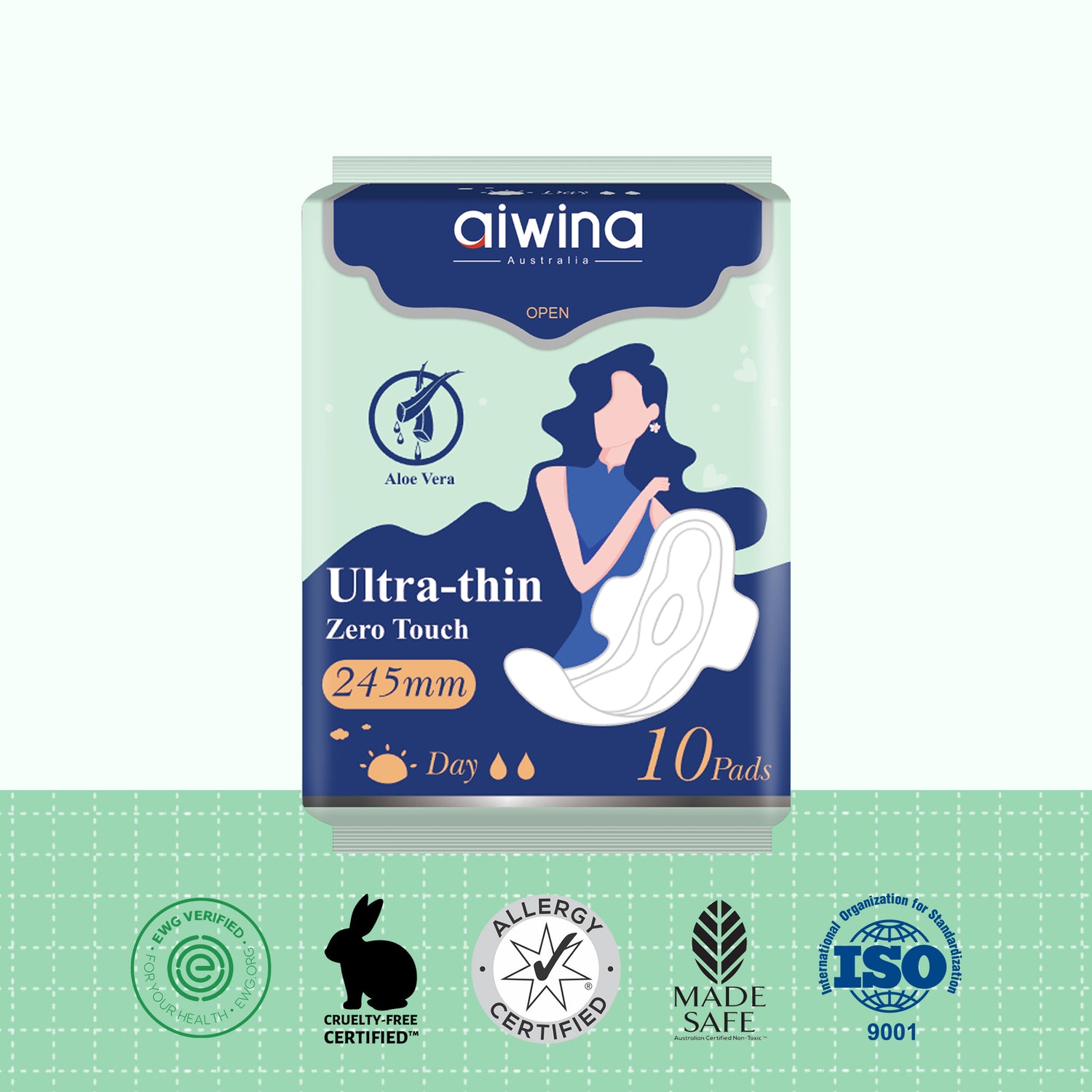 Toalla sanitaria cómoda ultrafina 245 mm